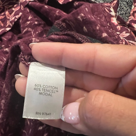 J Jill Women's Size M Boho Mixed Print Floral V Neck Tank Casual - Picture 5 of 6